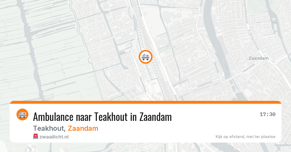 Ambulance naar Teakhout in Zaandam — 6 jul 2026