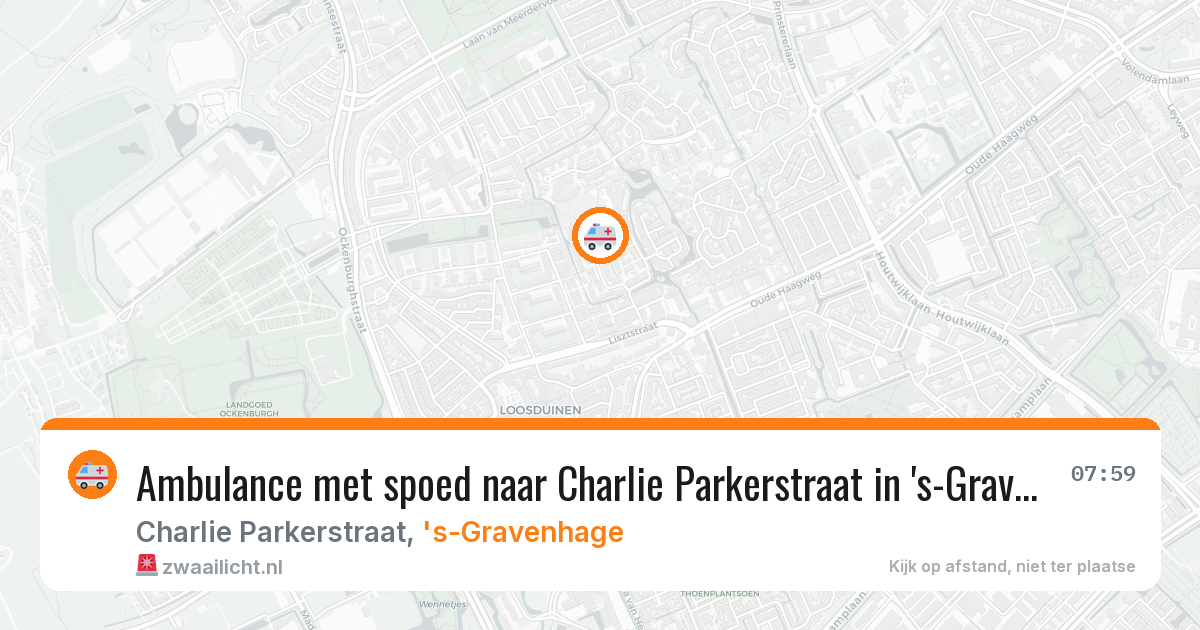 Ambulance met spoed naar Charlie Parkerstraat in 's-Gravenhage — 26 jun 2026