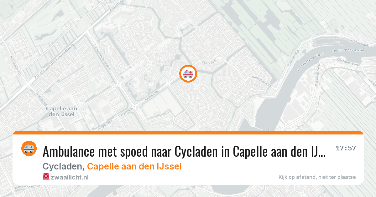 Ambulance met spoed naar Cycladen in Capelle aan den IJssel — 16 jun 2026
