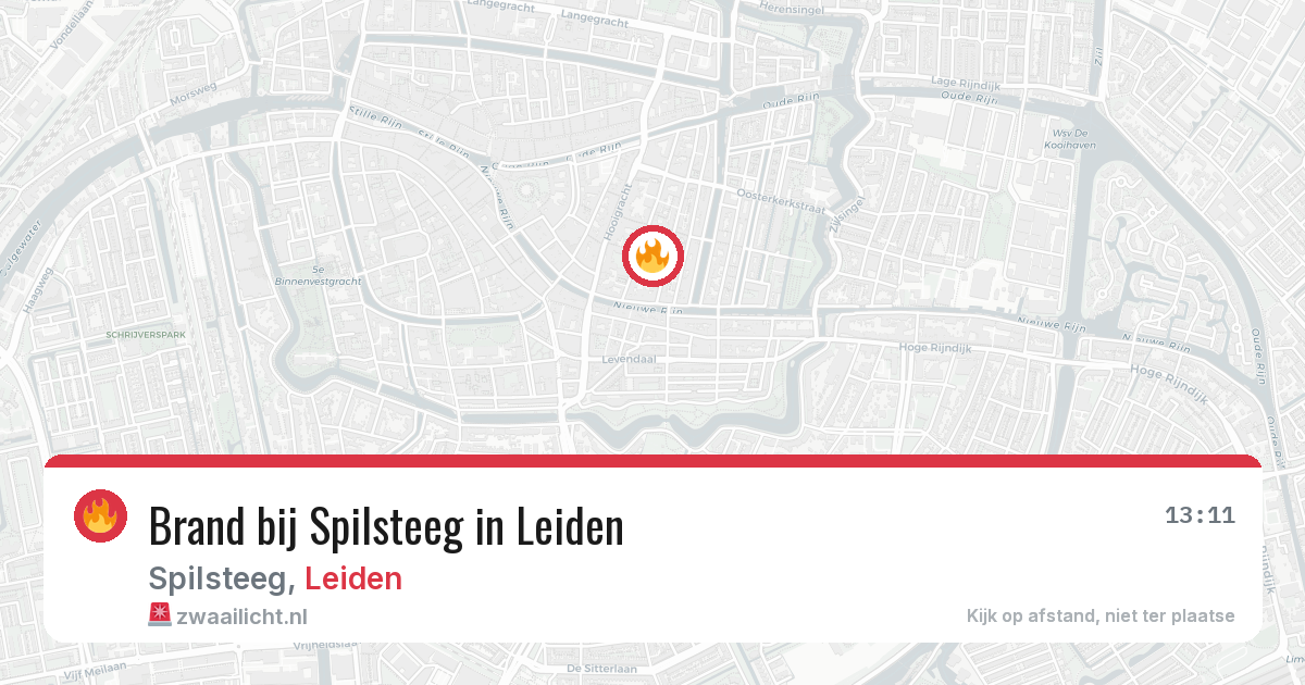 Brand bij Spilsteeg in Leiden — 30 jul 2026
