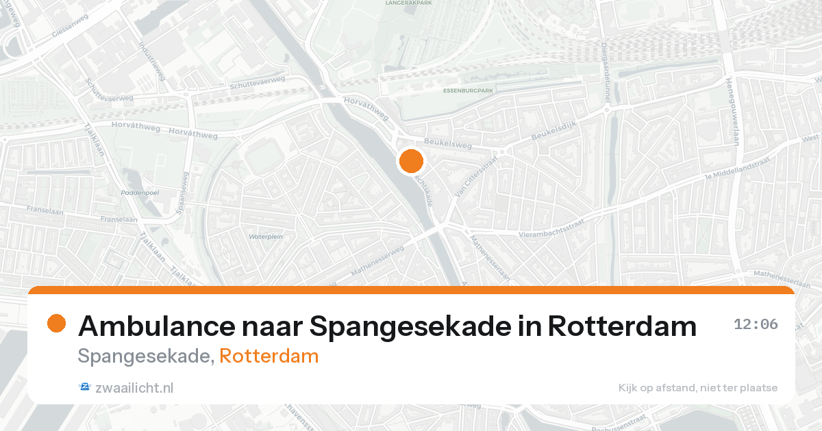 Ambulance naar Spangesekade in Rotterdam — 17 aug 2026