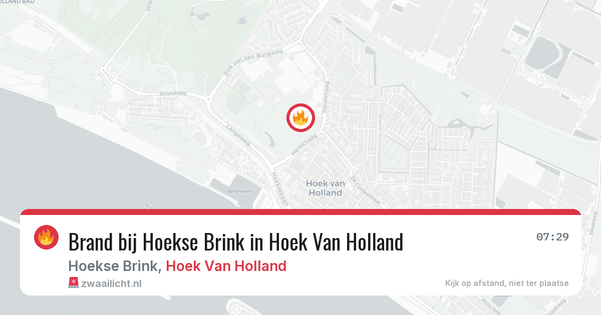 Brand bij Hoekse Brink in Hoek Van Holland — 28 jun 2026