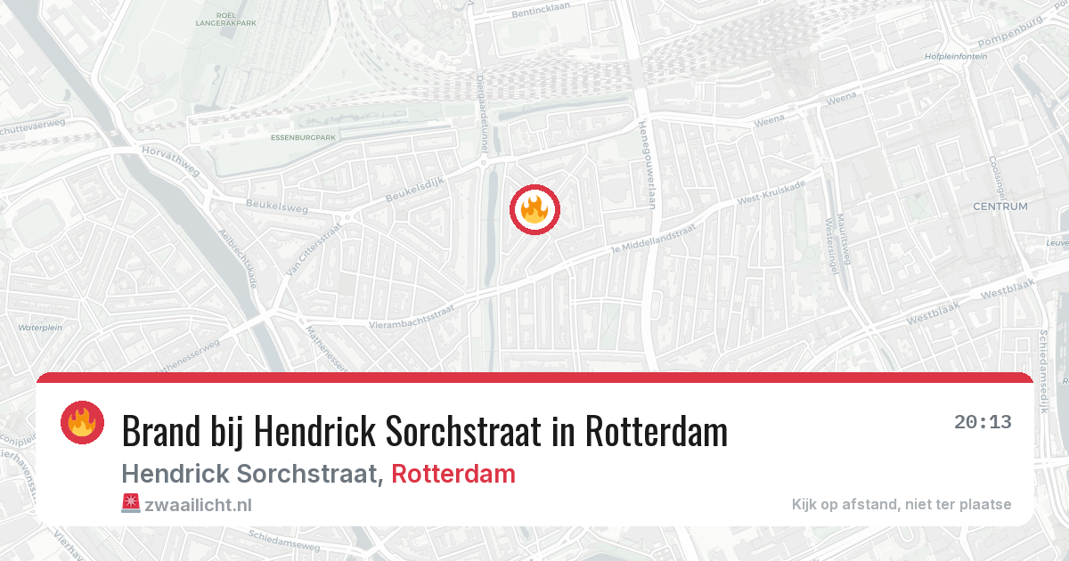 Brand bij Hendrick Sorchstraat in Rotterdam — 31 mei 2026