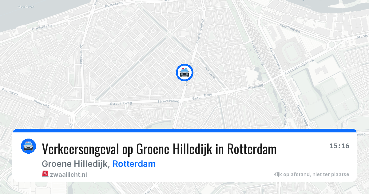 Verkeersongeval op Groene Hilledijk in Rotterdam — 8 mei 2026