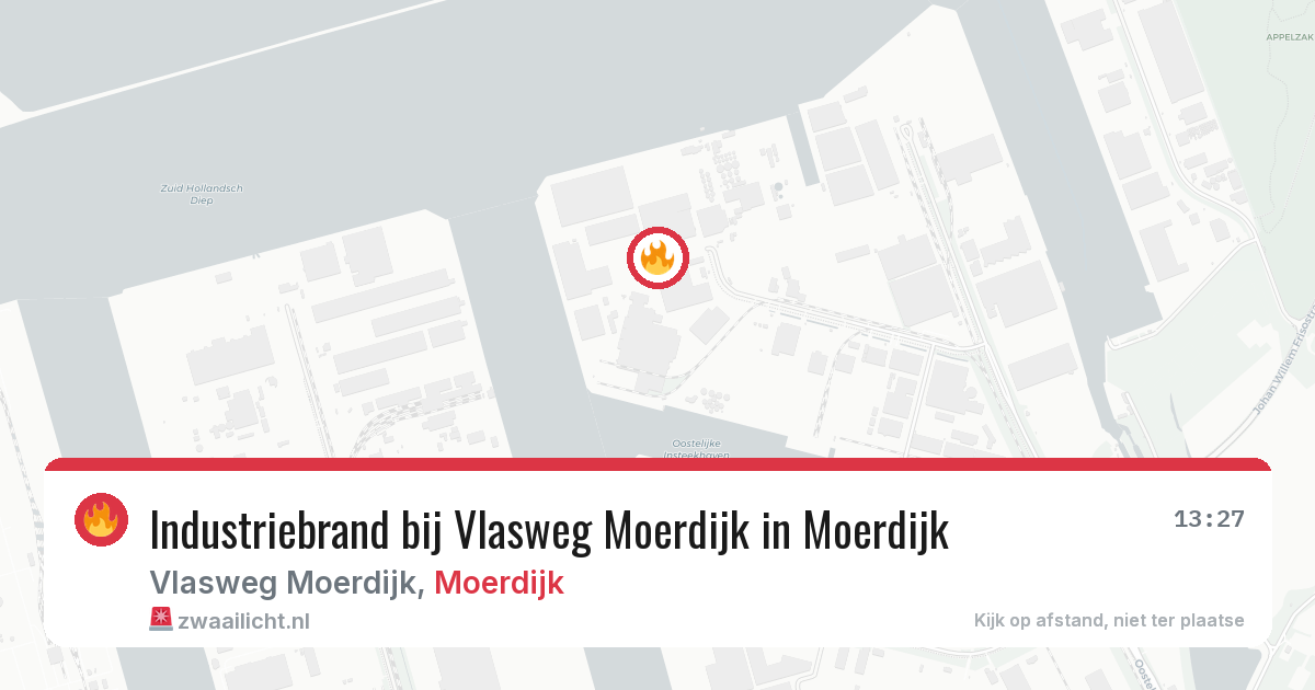 Industriebrand bij Vlasweg Moerdijk in Moerdijk — 3 aug 2026