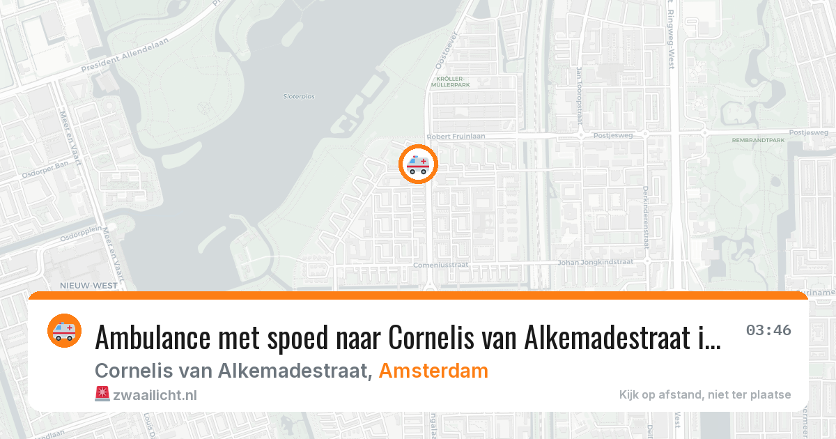 Ambulance met spoed naar Cornelis van Alkemadestraat in Amsterdam — 1 apr 2026