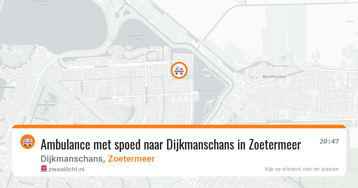 Ambulance met spoed naar Dijkmanschans in Zoetermeer — 18 mrt 2026
