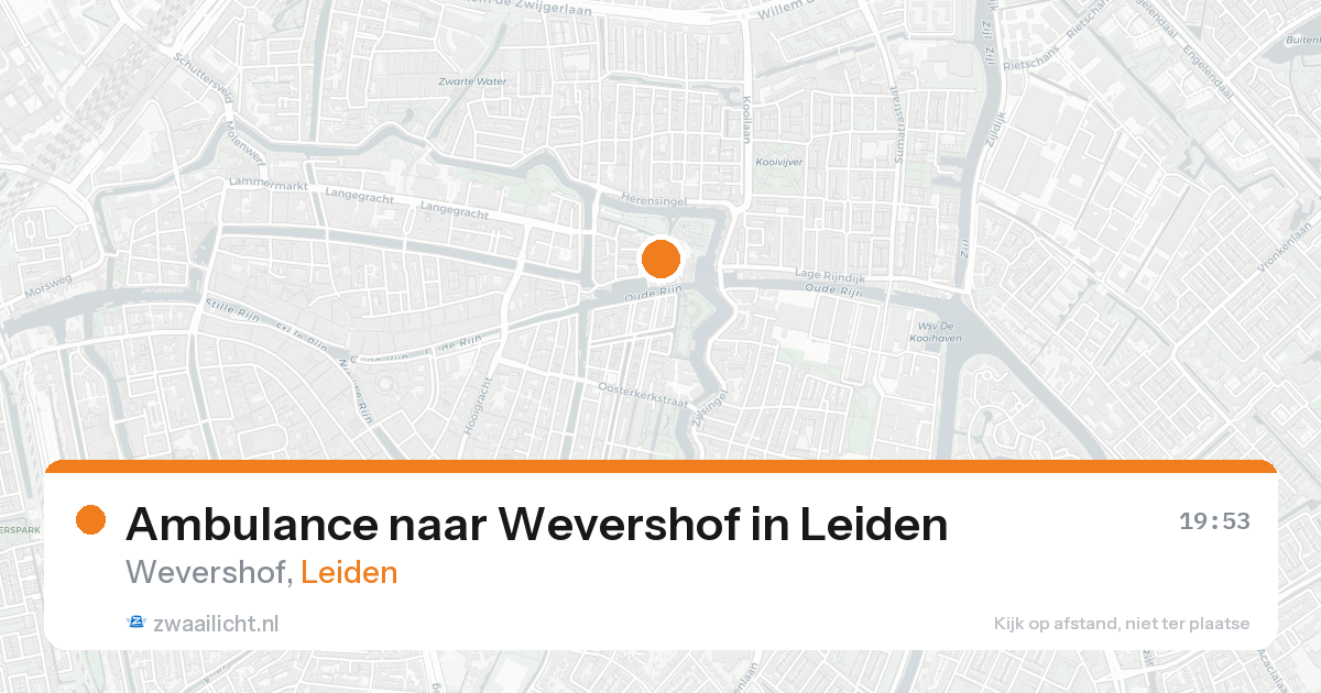 Ambulance naar Wevershof in Leiden — 23 aug 2026