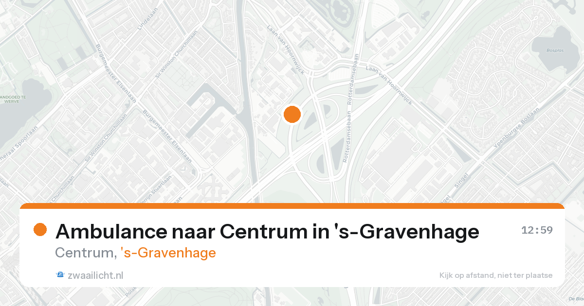 Ambulance naar Centrum in 's-Gravenhage — 20 aug 2026