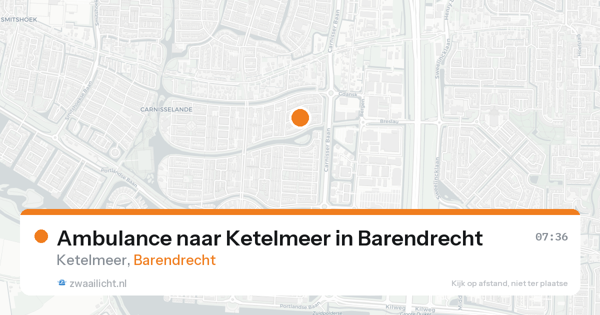 Ambulance naar Ketelmeer in Barendrecht — 15 aug 2026