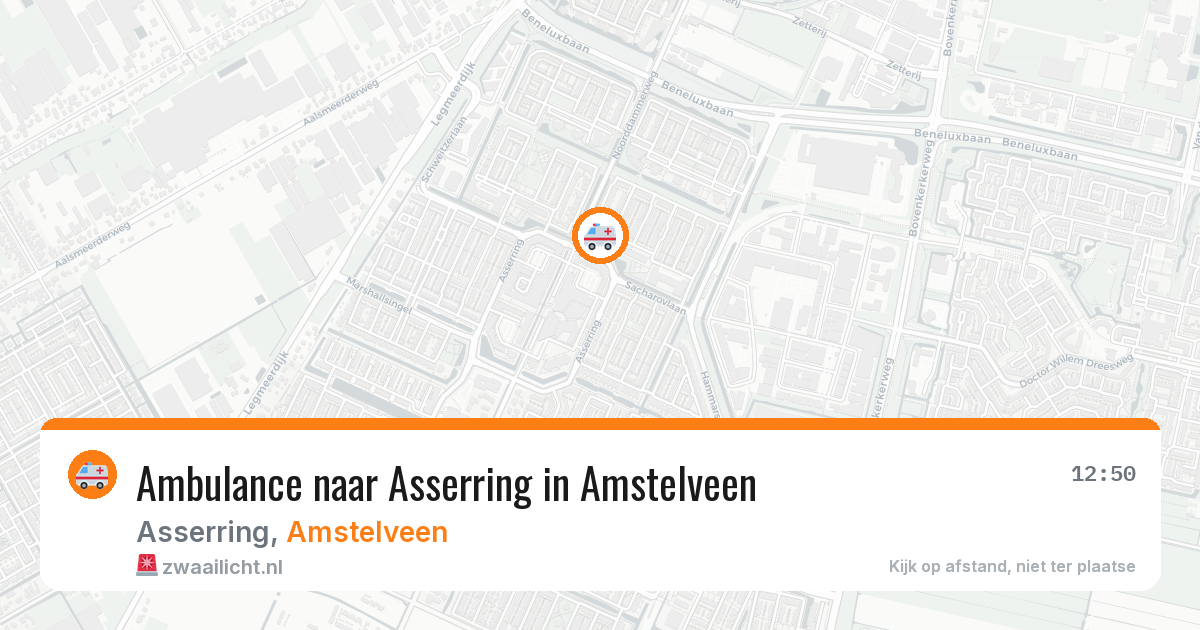 Ambulance naar Asserring in Amstelveen — 20 mei 2026