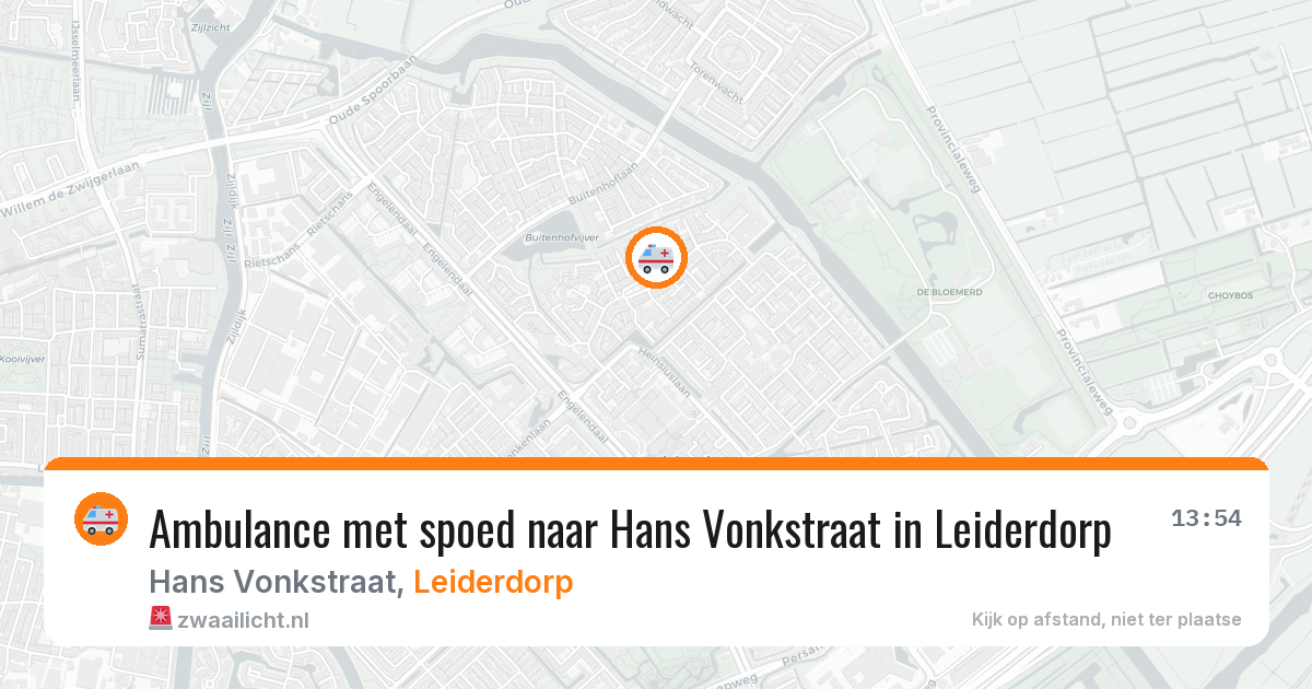 Ambulance met spoed naar Hans Vonkstraat in Leiderdorp — 29 apr 2026