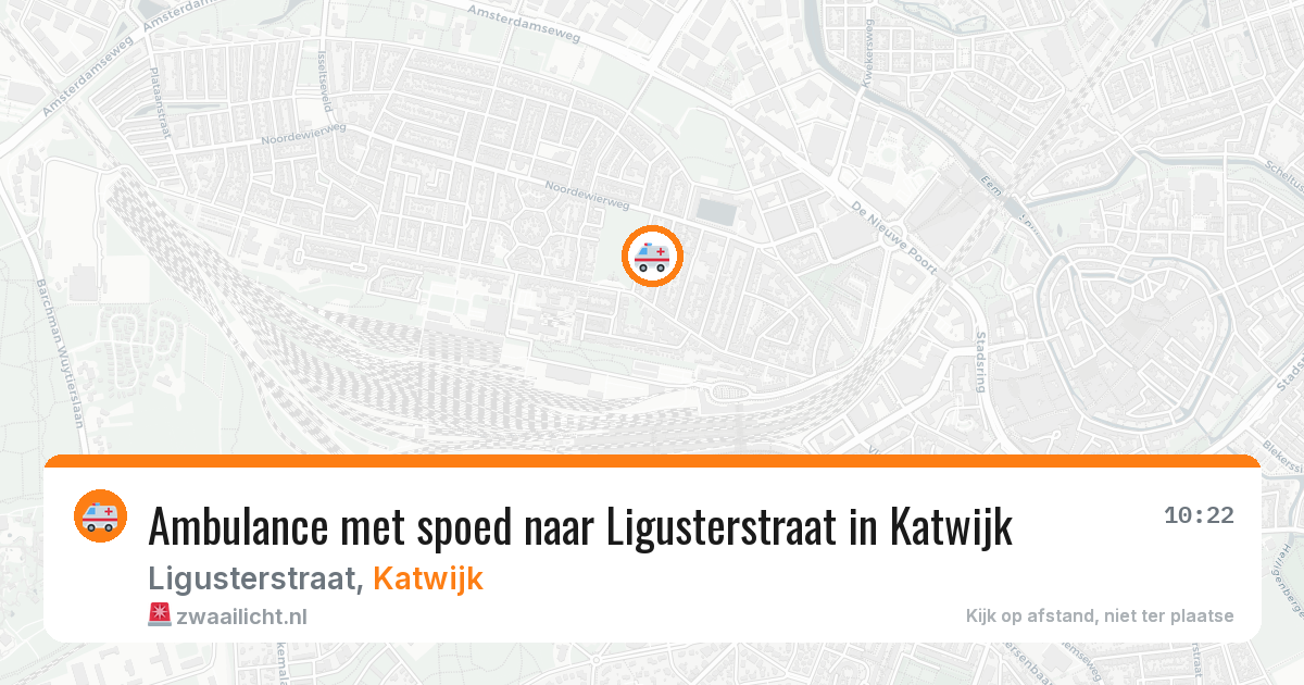 Ambulance met spoed naar Ligusterstraat in Katwijk — 17 jan 2026