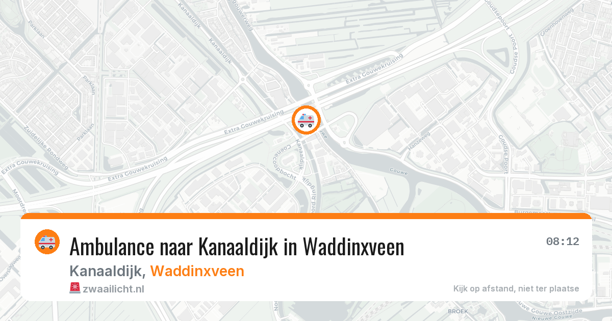 Ambulance naar Kanaaldijk in Waddinxveen — 29 jul 2026