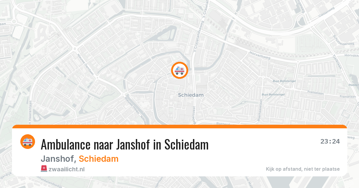 Ambulance naar Janshof in Schiedam — 26 jun 2026