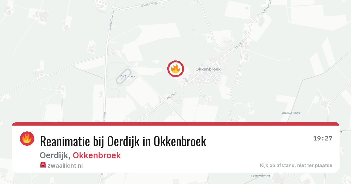 Reanimatie bij Oerdijk in Okkenbroek — 4 mei 2026