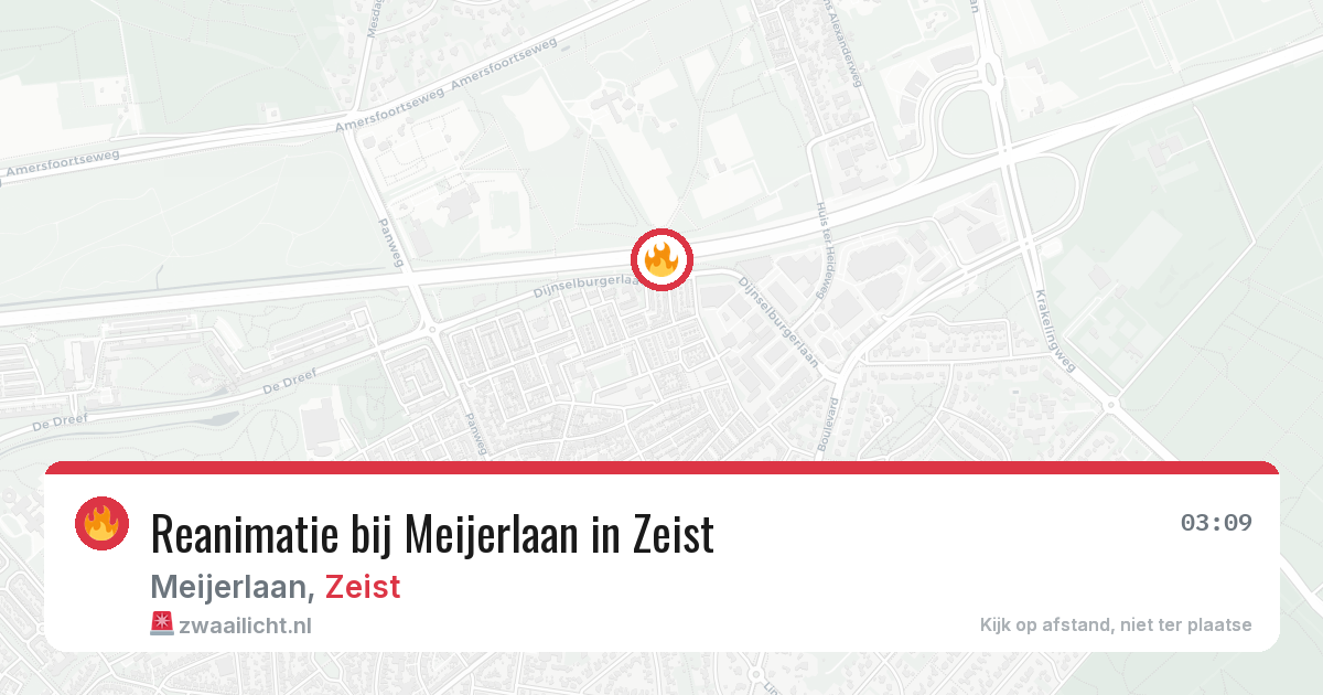 Reanimatie bij Meijerlaan in Zeist — 23 jul 2026