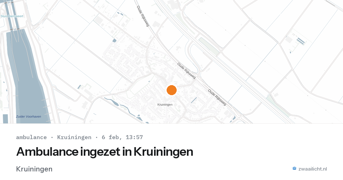 Ambulance ingezet in Kruiningen — 6 feb 2026
