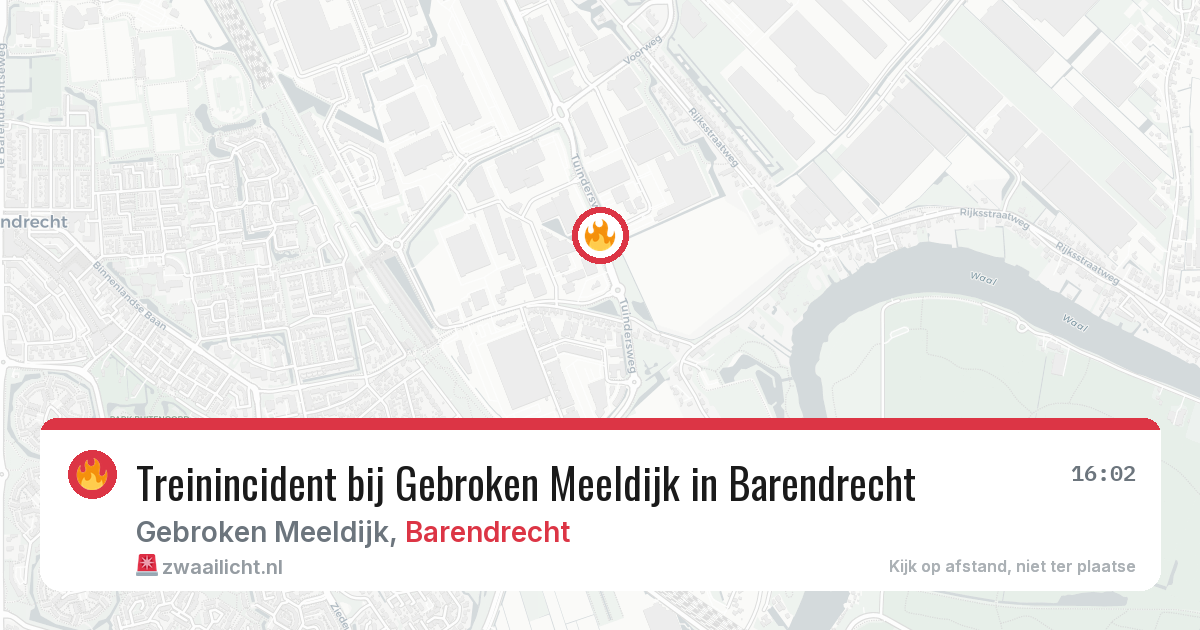 Treinincident bij Gebroken Meeldijk in Barendrecht — 23 jun 2026
