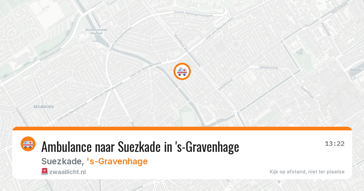 Ambulance naar Suezkade in 's-Gravenhage — 20 mei 2026
