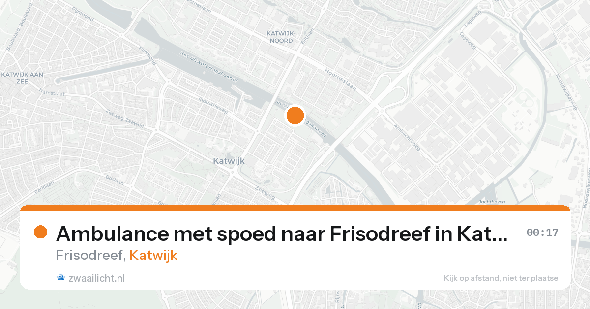 Ambulance met spoed naar Frisodreef in Katwijk — 16 aug 2026
