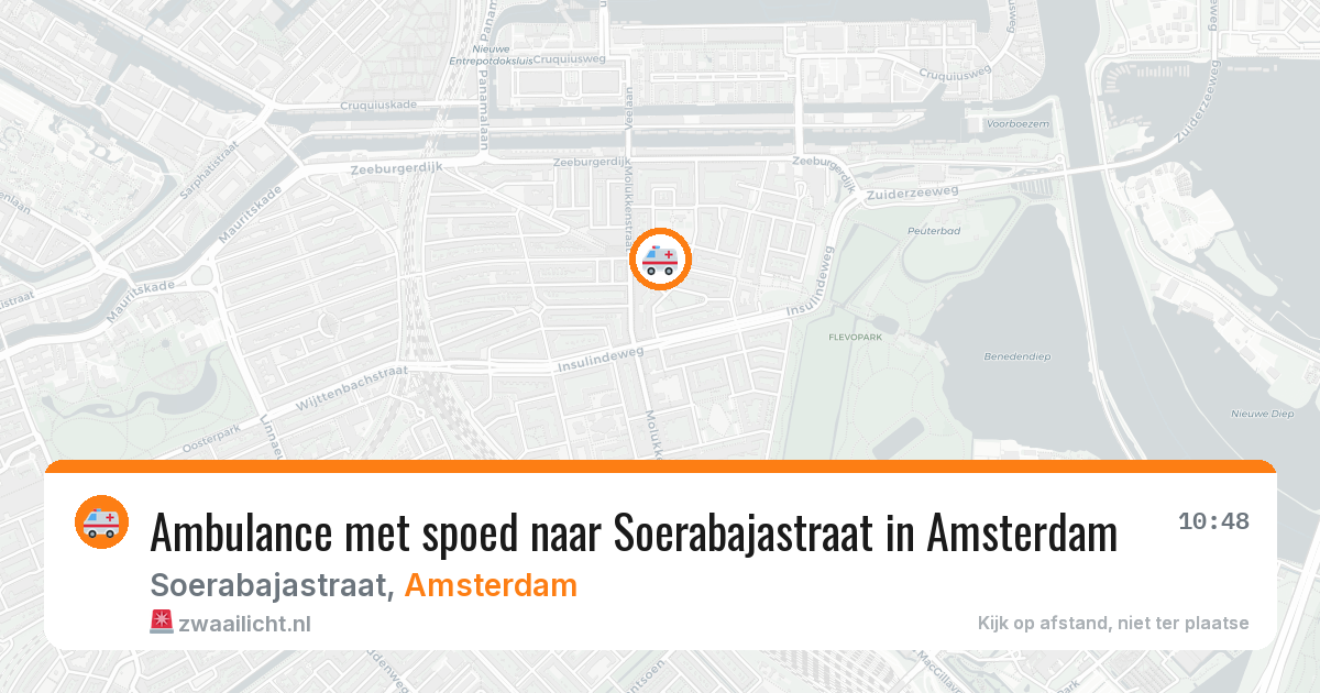 Ambulance met spoed naar Soerabajastraat in Amsterdam — 26 jun 2026