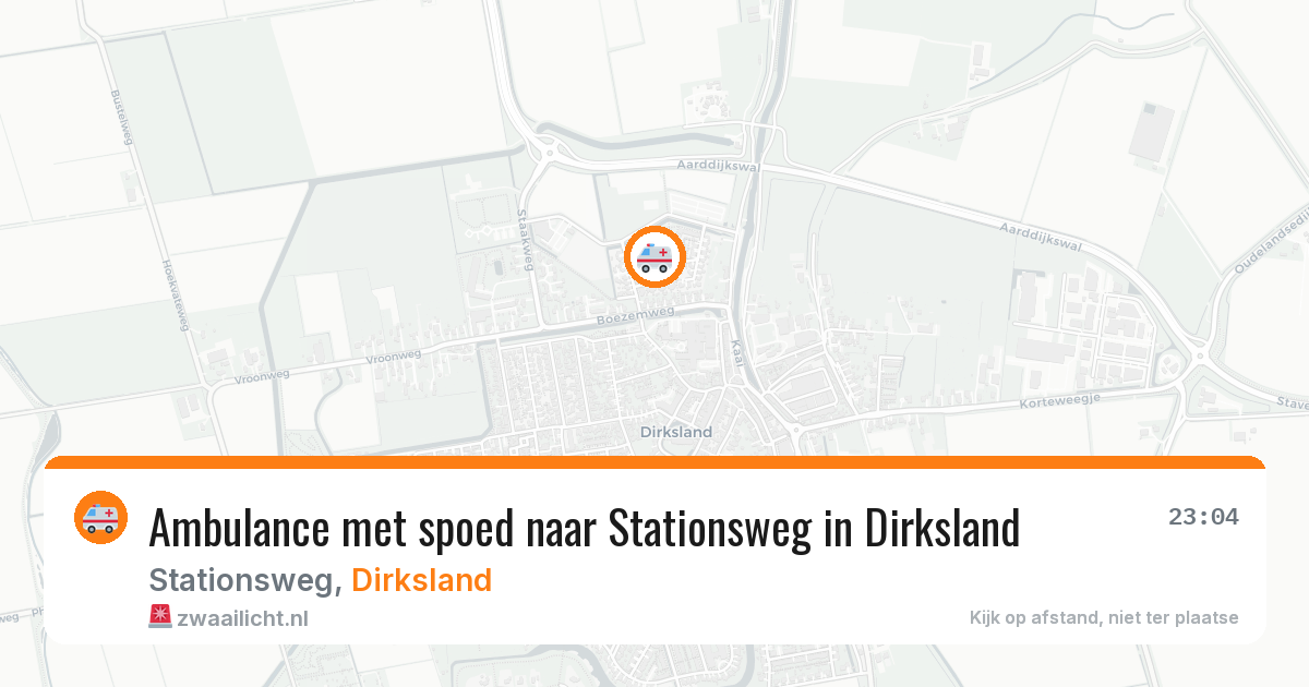 Ambulance met spoed naar Stationsweg in Dirksland — 10 aug 2026