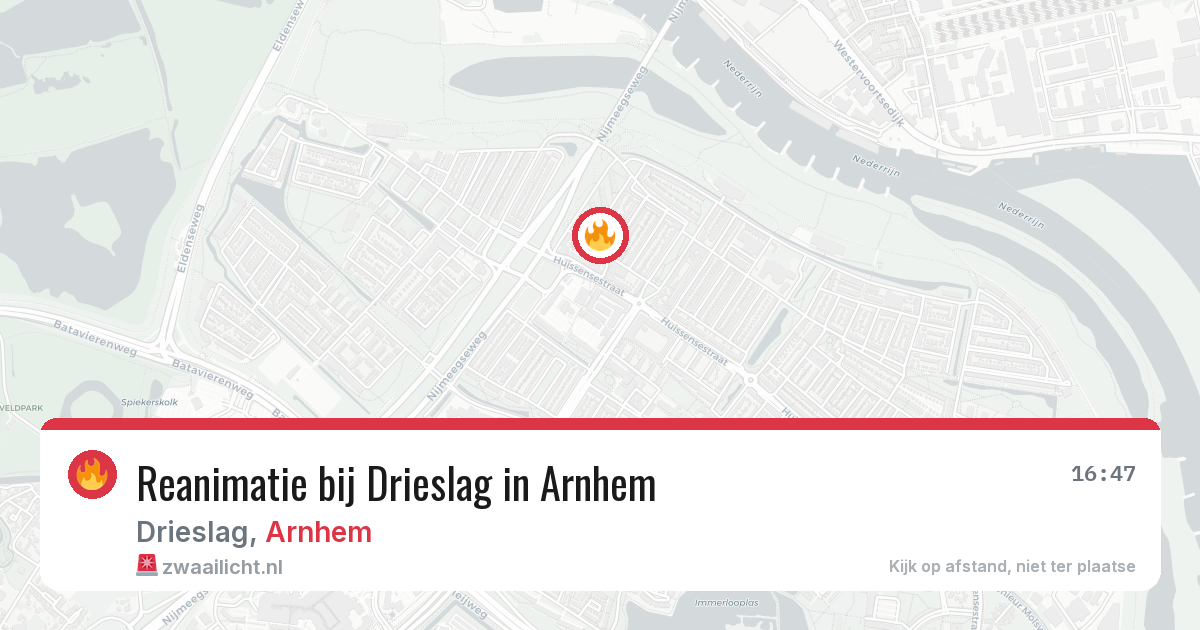Reanimatie bij Drieslag in Arnhem — 4 jul 2026