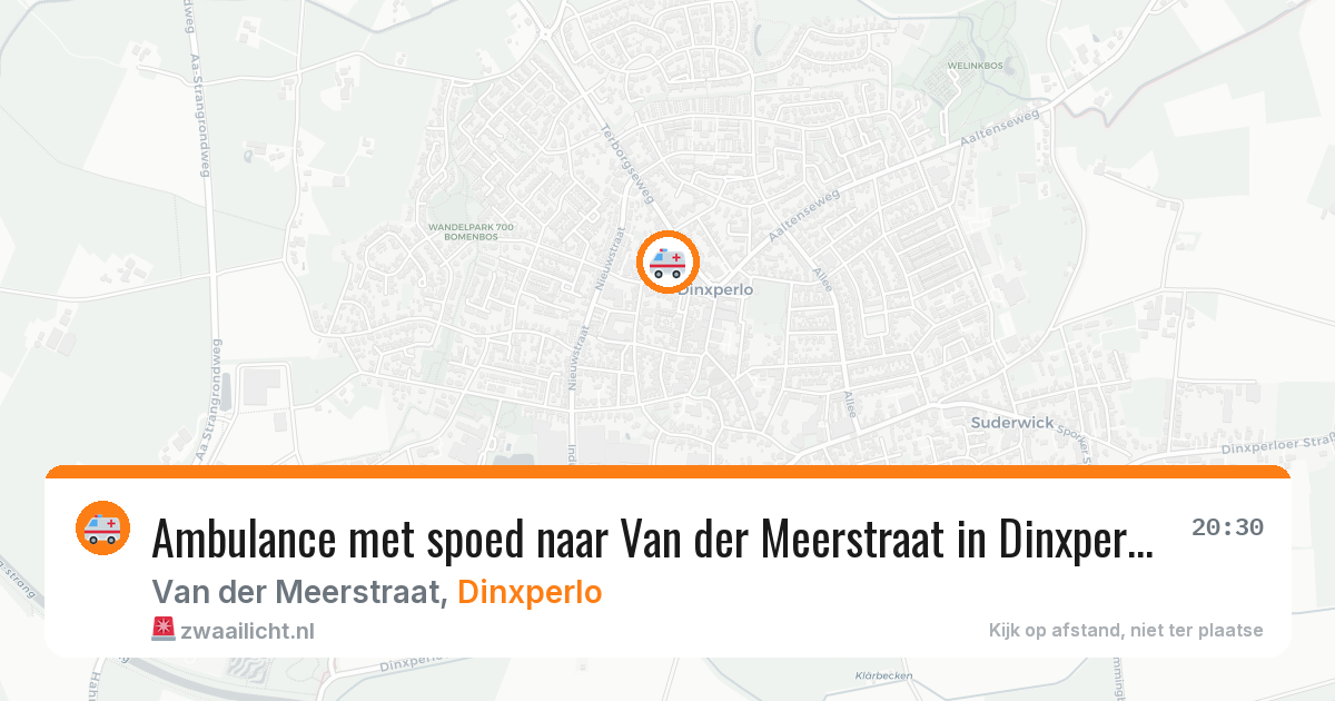 Ambulance met spoed naar Van der Meerstraat in Dinxperlo — 14 mei 2026