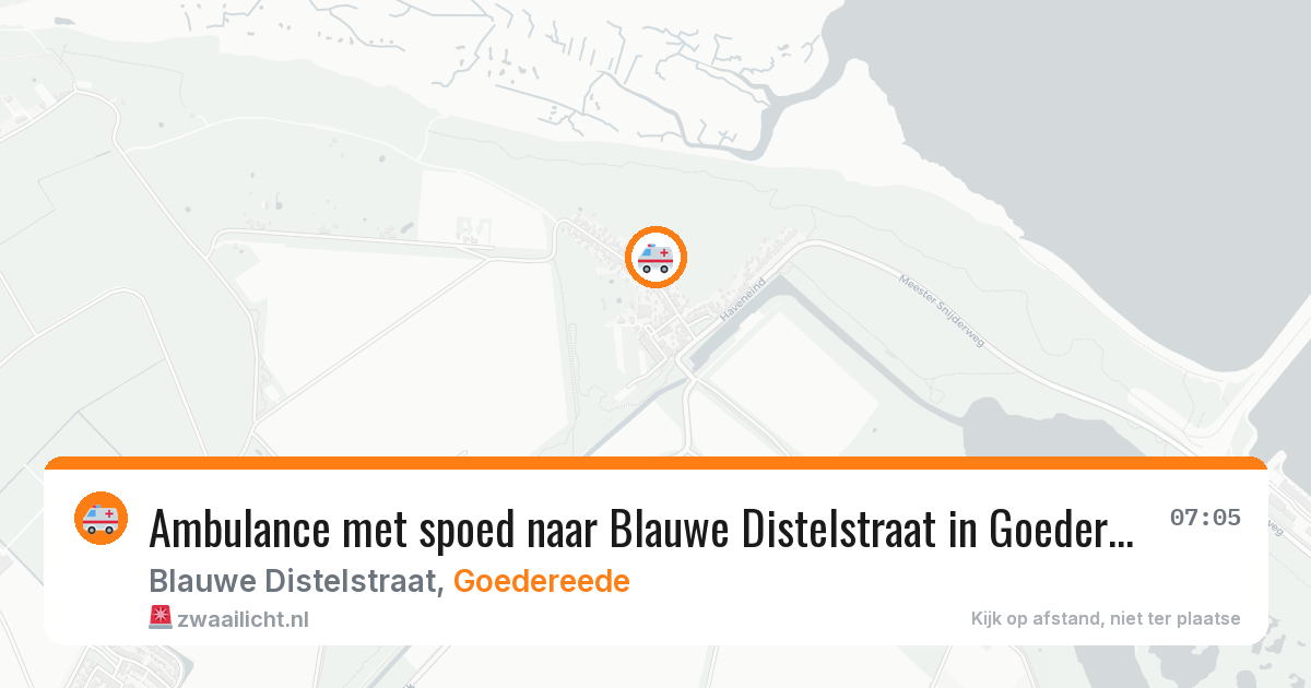 Ambulance met spoed naar Blauwe Distelstraat in Goedereede — 1 jun 2026