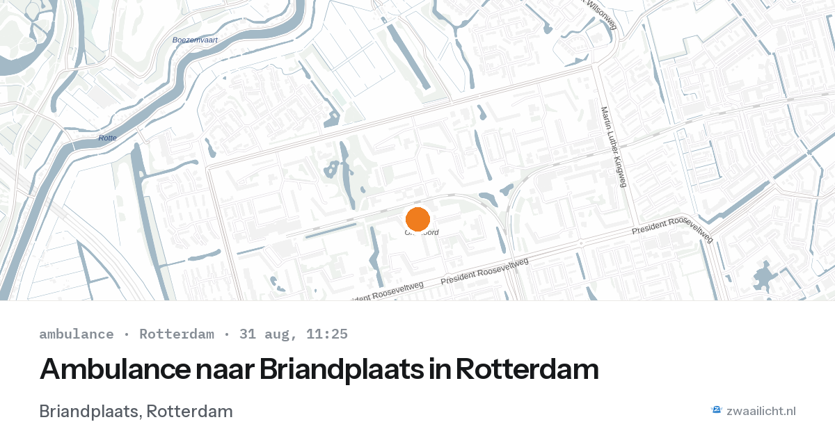 Ambulance naar Briandplaats in Rotterdam — 31 aug 2026
