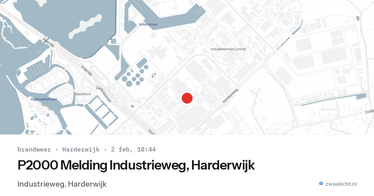 P2000 Melding Industrieweg, Harderwijk — 2 feb 2026