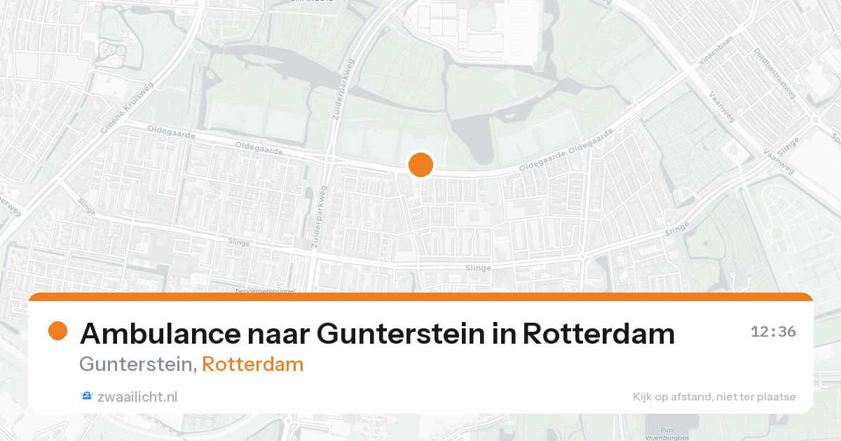 Ambulance naar Gunterstein in Rotterdam — 25 aug 2026