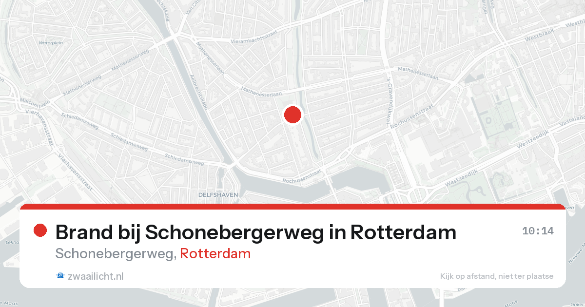 Brand bij Schonebergerweg in Rotterdam — 23 aug 2026