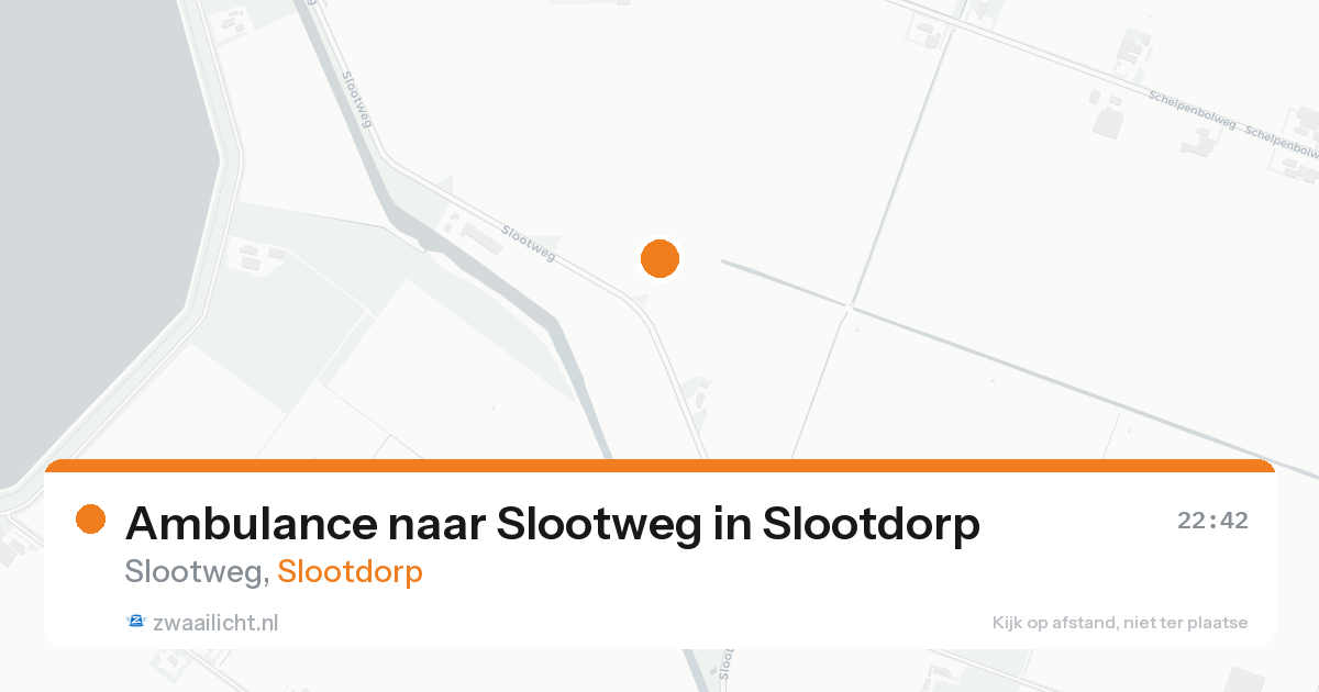 Ambulance naar Slootweg in Slootdorp — 22 aug 2026