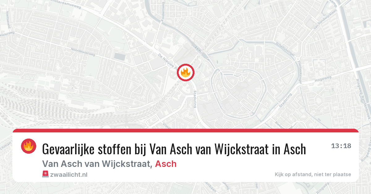 Gevaarlijke stoffen bij Van Asch van Wijckstraat in Asch — 6 mei 2026