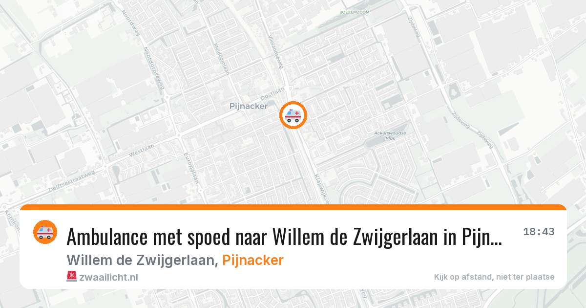 Ambulance met spoed naar Willem de Zwijgerlaan in Pijnacker — 22 jun 2026