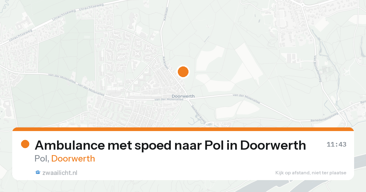 Ambulance met spoed naar Pol in Doorwerth — 31 mei 2026