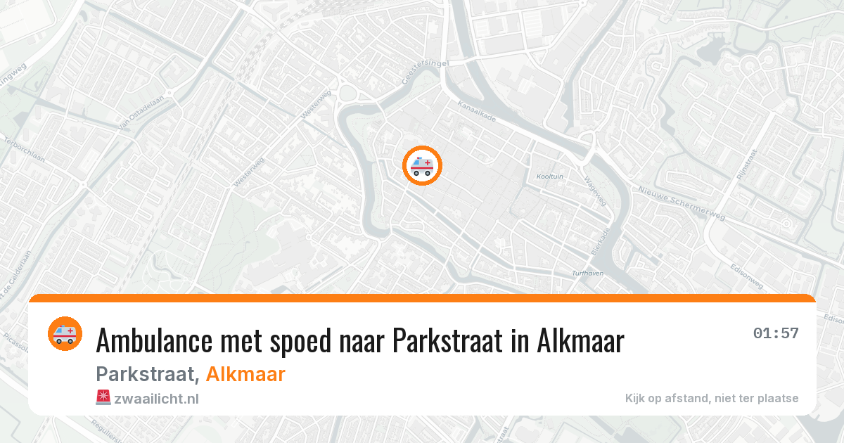 Ambulance met spoed naar Parkstraat in Alkmaar — 24 jan 2026