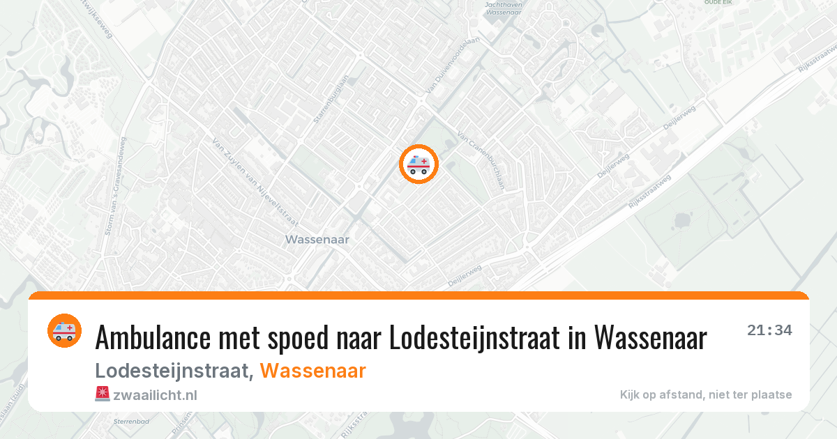 Ambulance met spoed naar Lodesteijnstraat in Wassenaar — 28 jul 2026