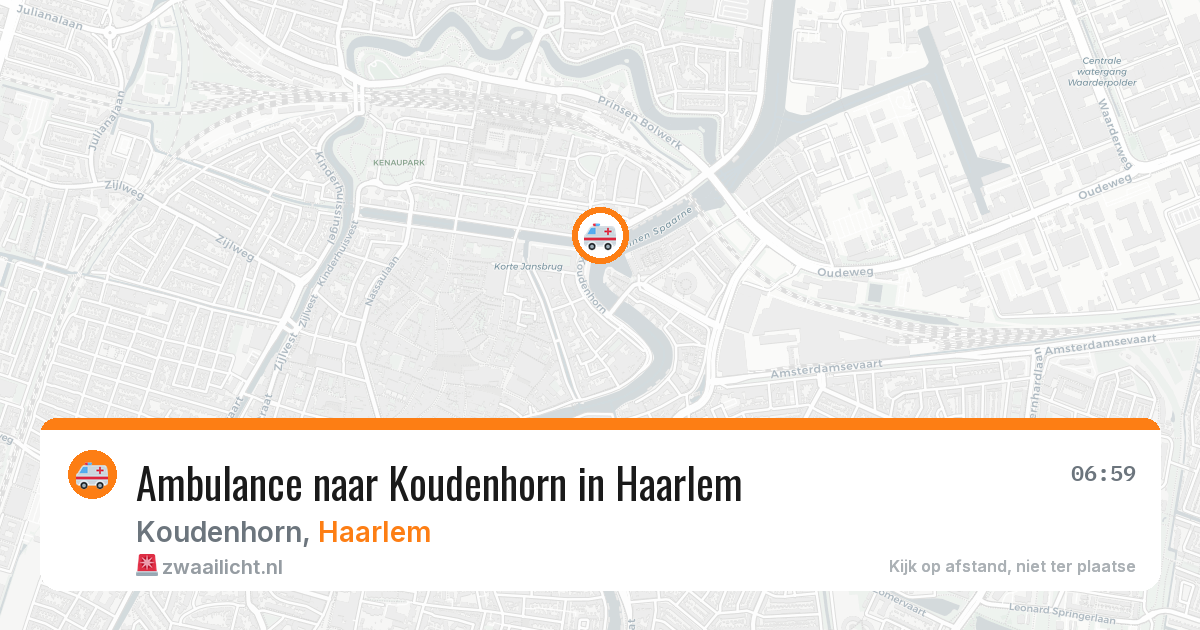Ambulance naar Koudenhorn in Haarlem — 24 mei 2026