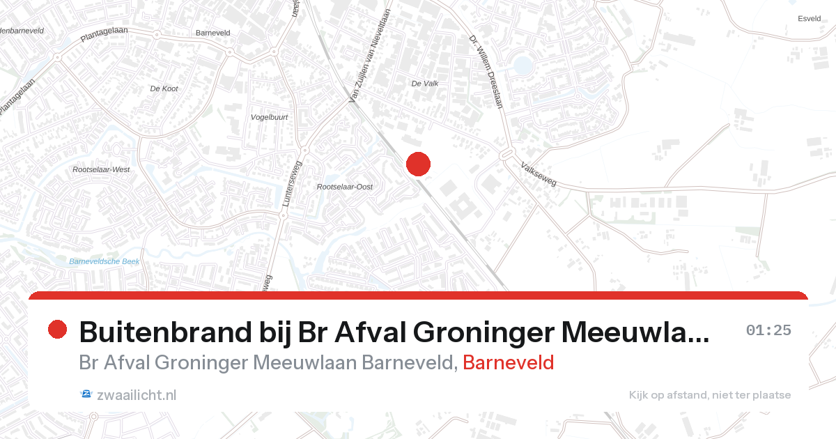 Buitenbrand bij Br Afval Groninger Meeuwlaan Barneveld in Barneveld — 8 apr 2026