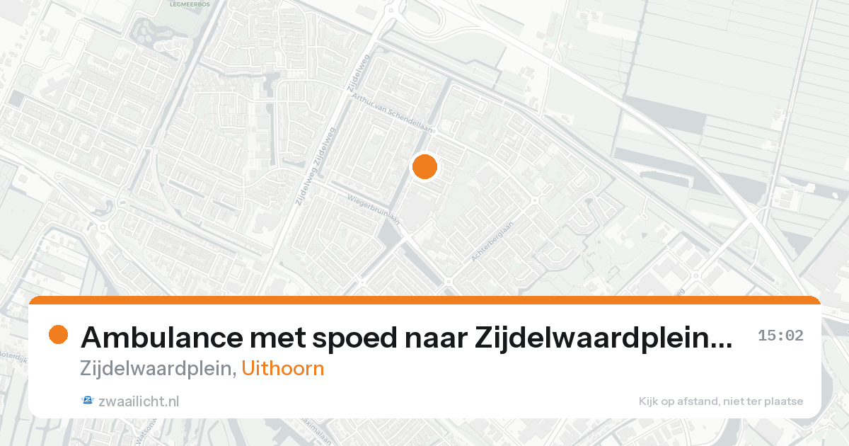Ambulance met spoed naar Zijdelwaardplein in Uithoorn — 25 aug 2026