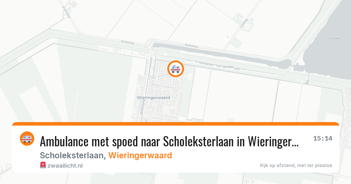 Ambulance met spoed naar Scholeksterlaan in Wieringerwaard — 18 mei 2026