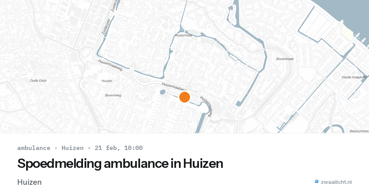 Spoedmelding ambulance in Huizen — 21 feb 2026