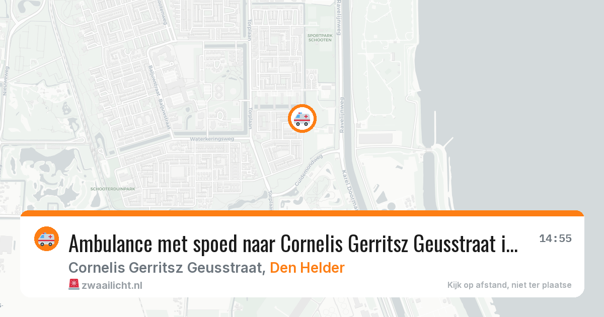 Ambulance met spoed naar Cornelis Gerritsz Geusstraat in Den Helder — 2 aug 2026