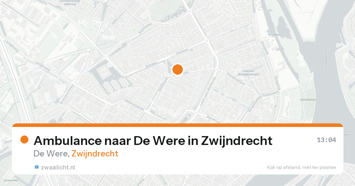 Ambulance naar De Were in Zwijndrecht — 22 aug 2026