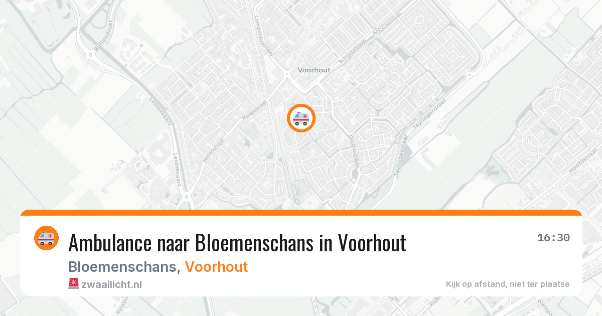 Ambulance naar Bloemenschans in Voorhout — 8 jul 2026