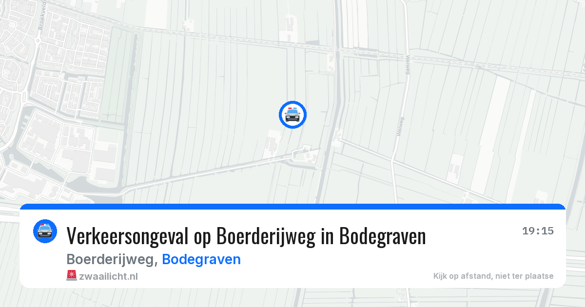 Verkeersongeval op Boerderijweg in Bodegraven — 17 jun 2026