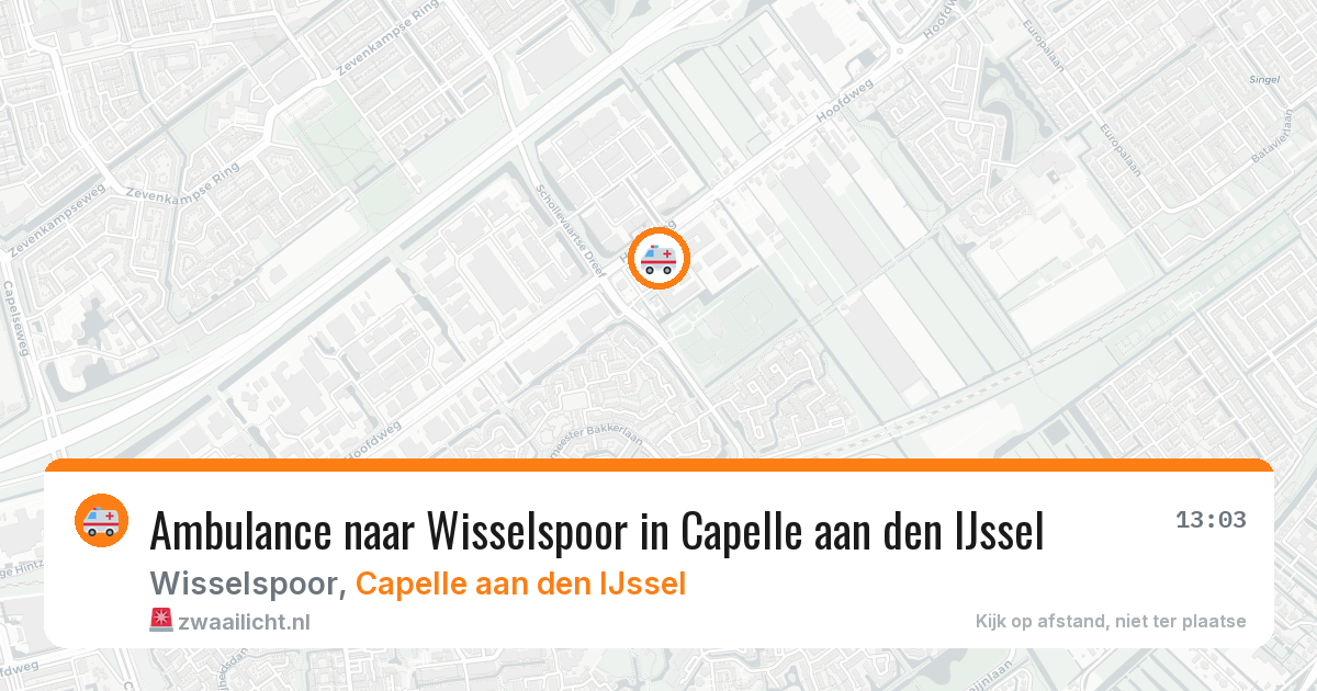 Ambulance naar Wisselspoor in Capelle aan den IJssel — 2 jul 2026